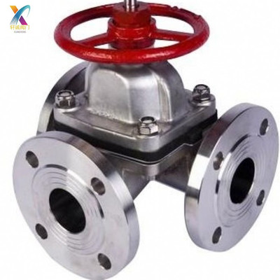 G49J三通衬胶隔膜阀